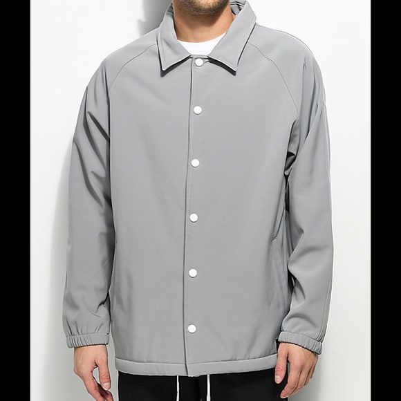 Empyre Other - ❌SOLD❌EMPYRE  LIGHT GREY TECH FLEECE COACHE JACKET